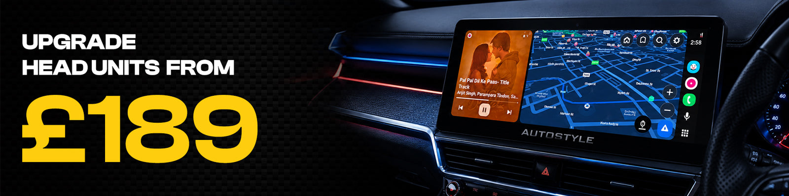 Vehicle upgrade banner