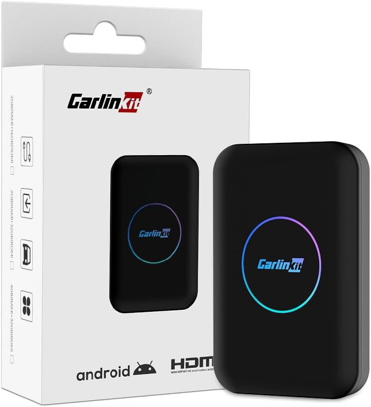 CarlinKit AIBOX-Lite Multimedia Box, 3 in 1 Android Playstore Netflix YouTube - Wireless Carplay Android Auto