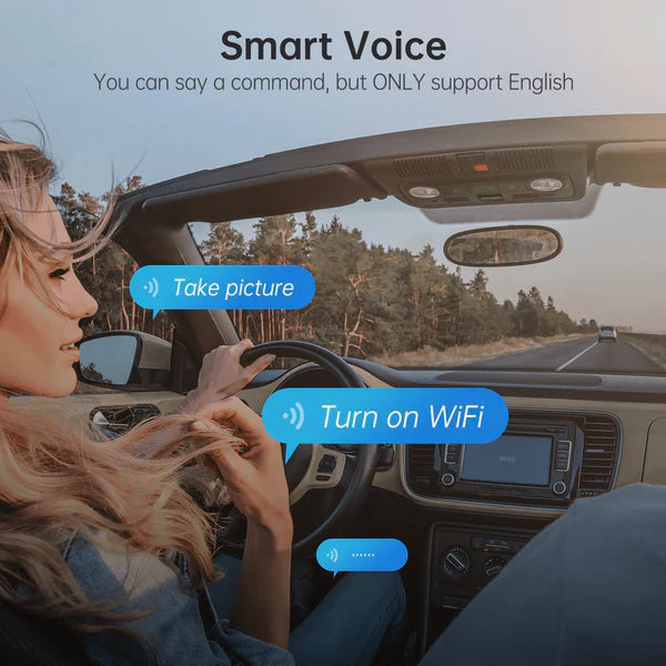 AZDOME M300 1CH Dash Cam 1296P with Voice Control 24H Parking Mode No Card