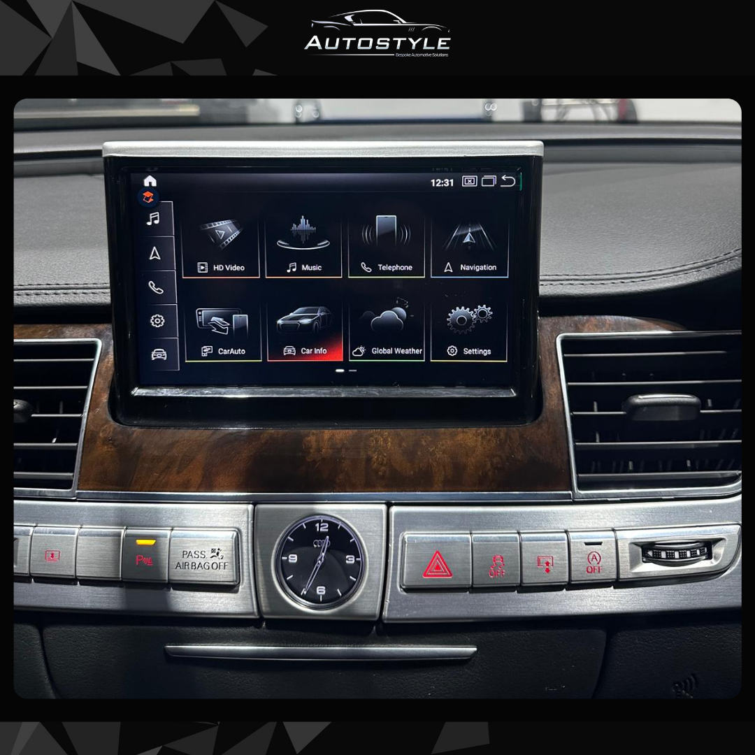 Audi A8  Apple Carplay / Android Auto 9" Flip-Out Stereo Upgrade