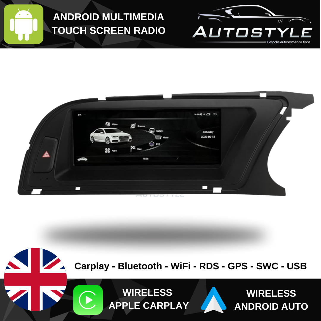 Audi A4 /RS4 (2008-2016) B8 Apple CarPlay Android Auto 8.8" Touch Screen RHD