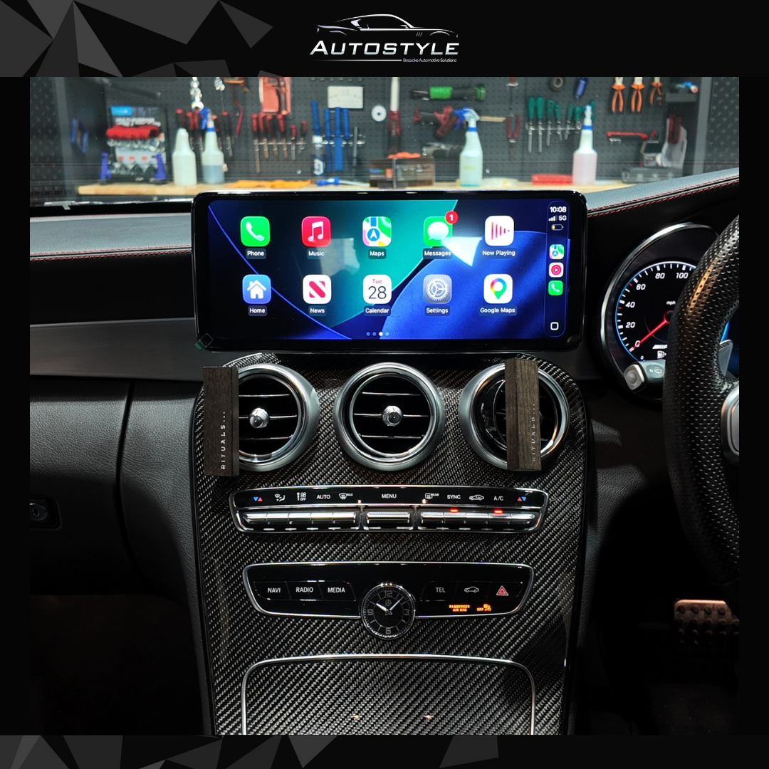 Mercedes-Benz C Class W205 (2014-2020) Apple CarPlay Android Auto 10.25" Touch Screen