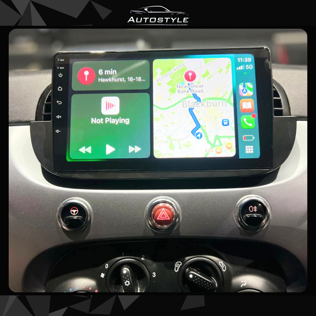 Fiat 500 Apple Carplay / Android Auto 9" Stereo Upgrade 2010-15