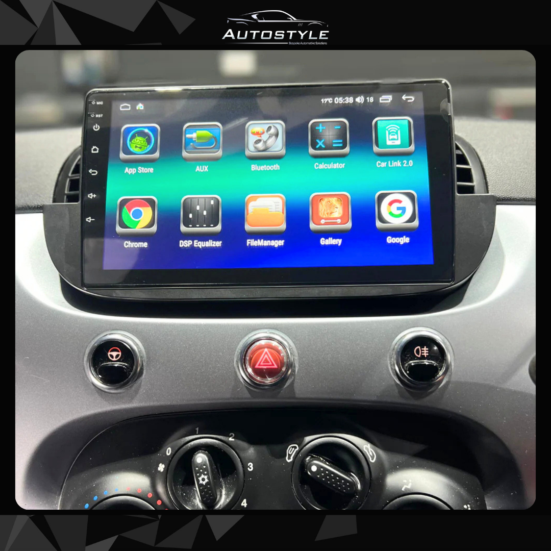 Fiat 500 Apple Carplay / Android Auto 9" Stereo Upgrade 2010-15