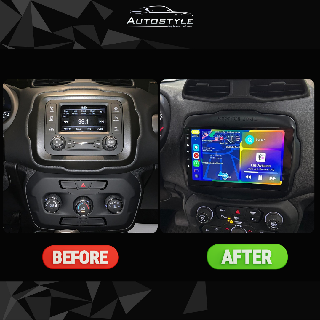 Jeep Renegade Apple Carplay / Android Auto 10" Stereo Upgrade 2014-2021
