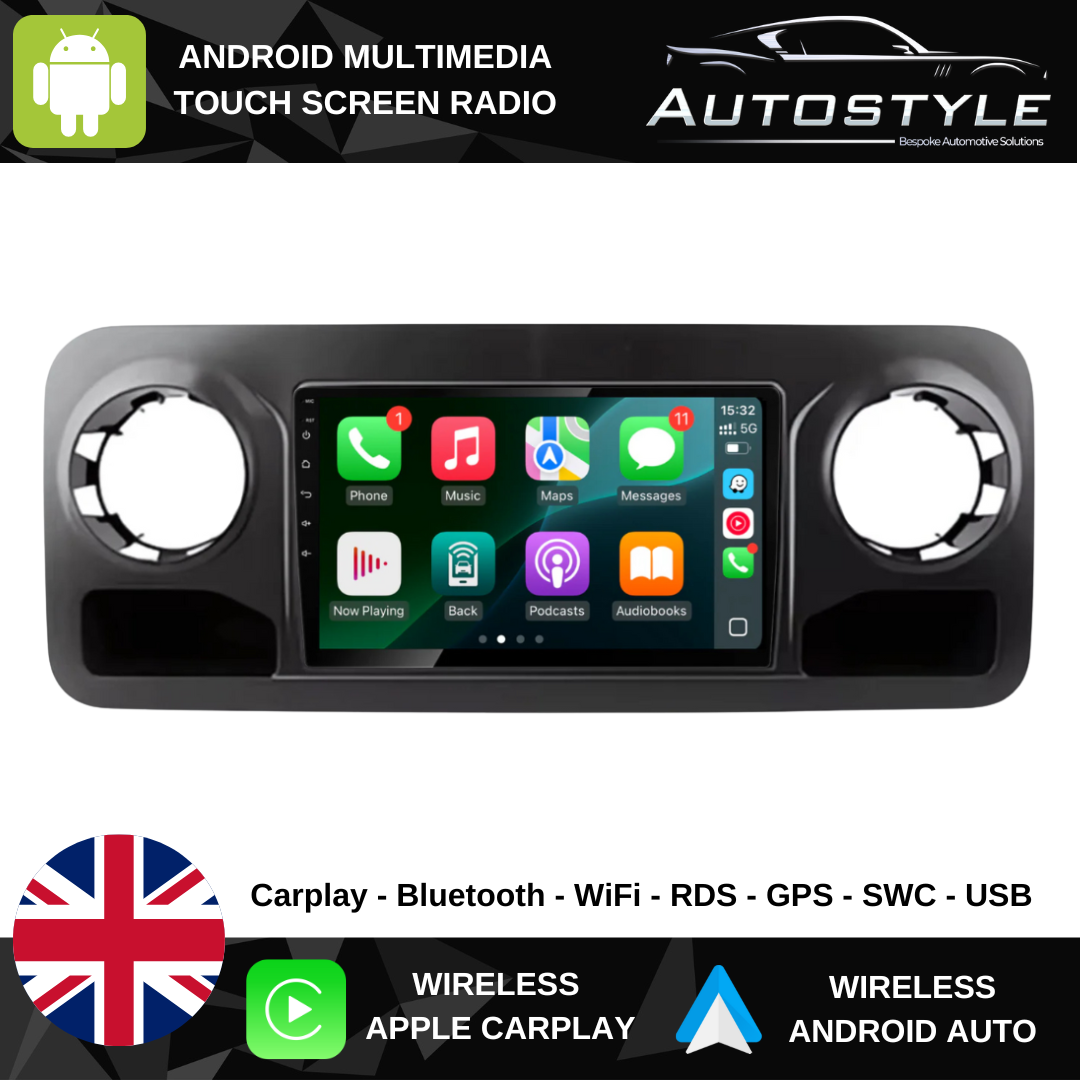 Mercedes-Benz Sprinter W907 Apple Carplay / Android Auto 10" Stereo Upgrade (2018-2023)