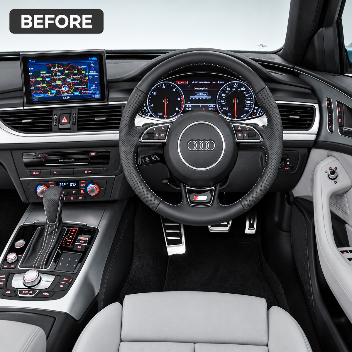 Audi A6 A7 Apple Carplay / Android Auto 10.25" Fixed Touch Screen Upgrade (2011-2018)