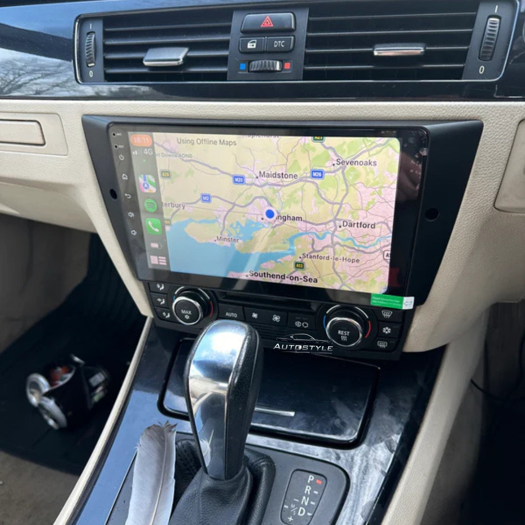 BMW 3 Series E90 E91 E92 E93 Apple Carplay / Android Auto 9" Stereo Upgrade (2005-2012)