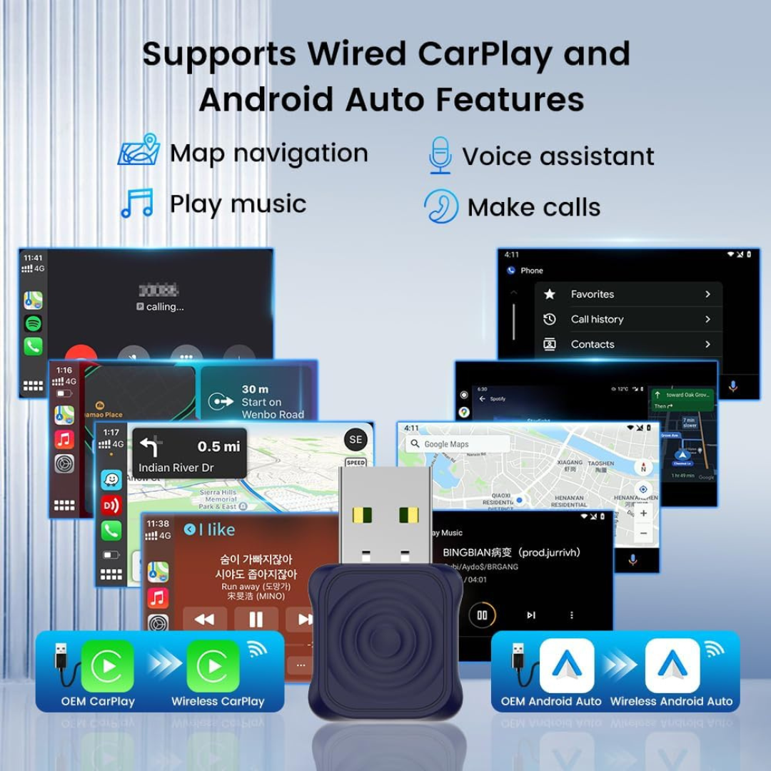 Carlinkit Mini Ultra - Wireless Adapter - Converts wired CarPlay/Android Auto to wireless 2016+