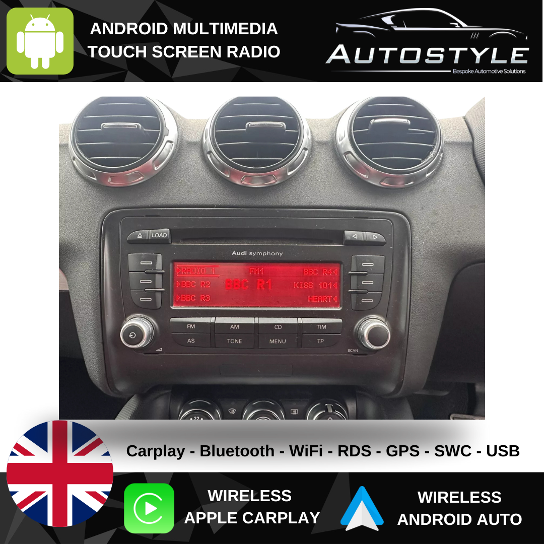 Audi TT Apple Carplay / Android Auto 9" Stereo Upgrade (2006-2014)