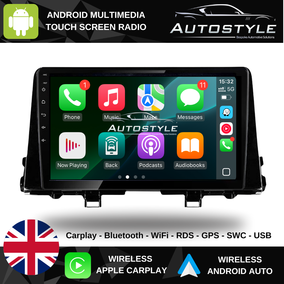 Kia Picanto Morning Apple Carplay / Android Auto 9" Stereo Upgrade 2017-2021
