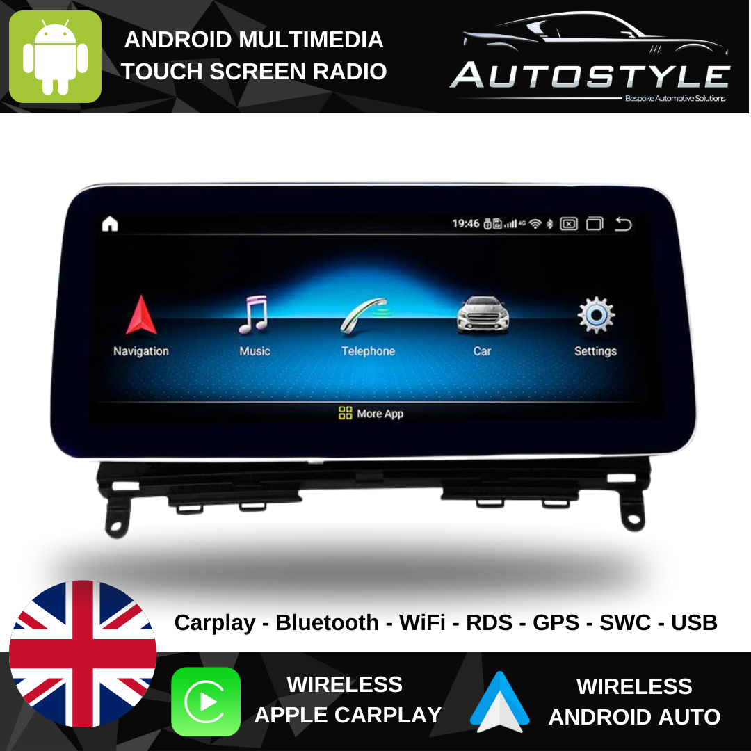 Mercedes-Benz C Class W204/S204 (2008-2010) Apple CarPlay Android Auto 10.25" Touch Screen