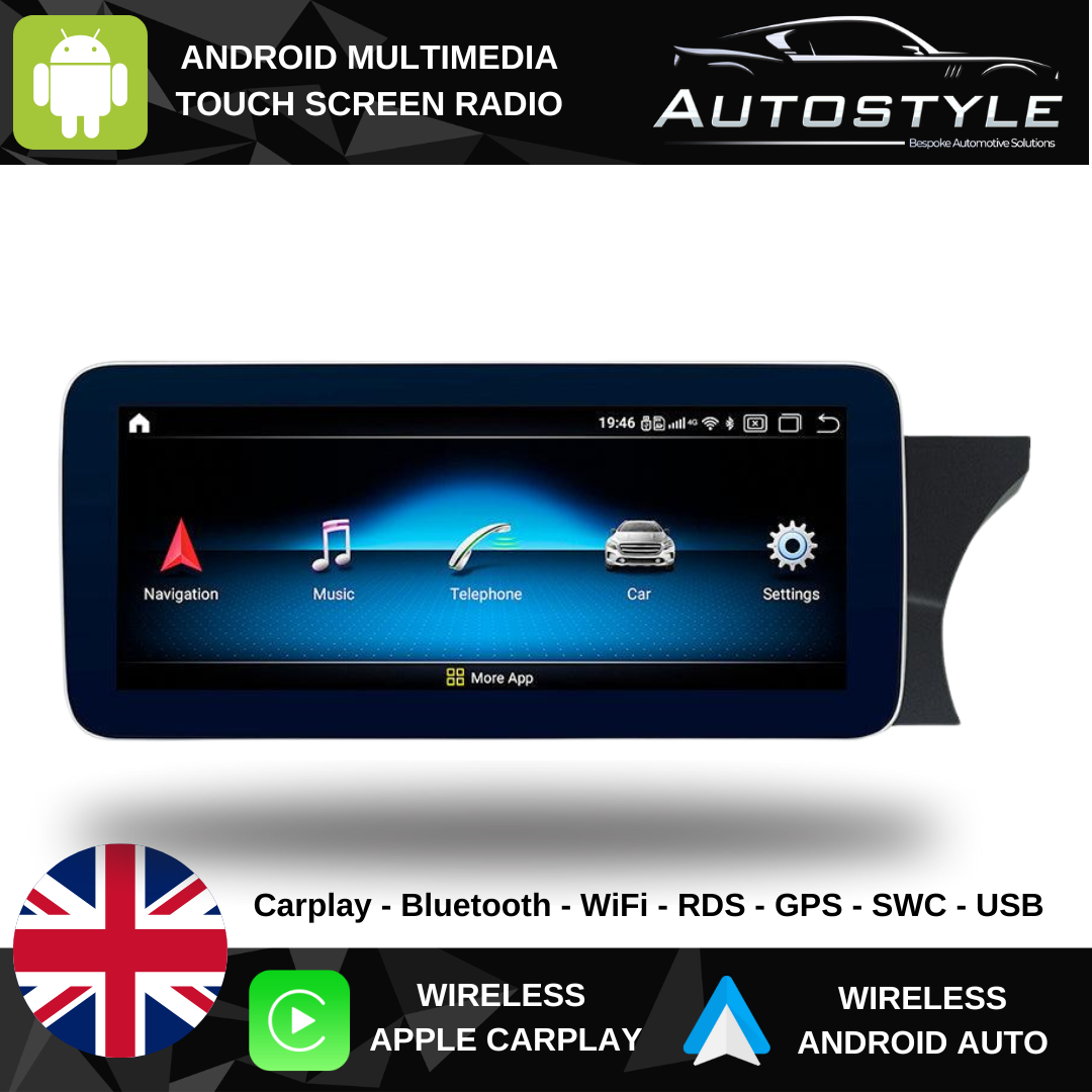 Mercedes-Benz C Class W204/S204 (2011-2014) Apple CarPlay Android Auto 10.25" Touch Screen RHD