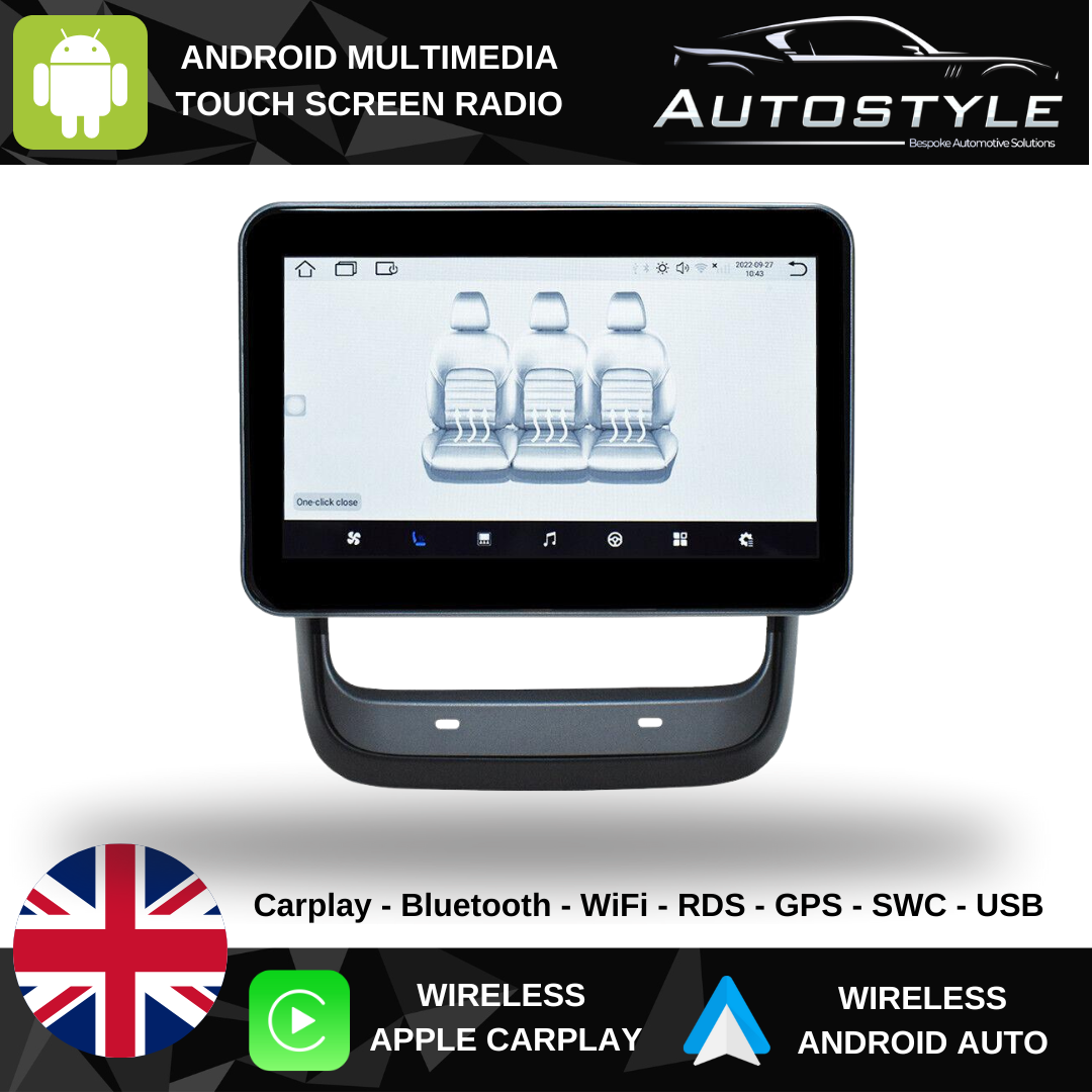 Tesla Model 3 / Model Y (2017-2023) 8" Android Rear Seat Climate Control & Rear Entertainment Screen Upgrade