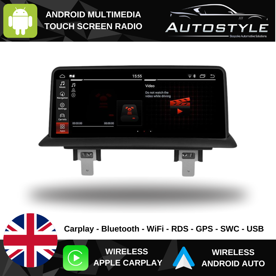 BMW 1 Series E81/E82/E87/E88 (2005-2012) Apple CarPlay Android Auto 10.25" Touch Screen