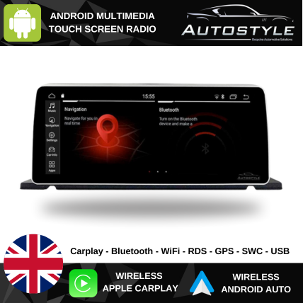 BMW X4 F26 (2011-2017) CIC/NBT Apple CarPlay Android Auto 12.3" Touch Screen