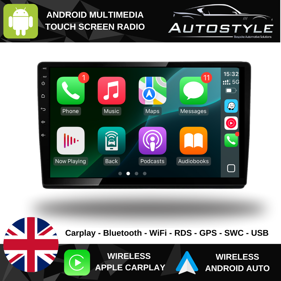 Fiat 500 Apple Carplay / Android Auto 9" Stereo Upgrade 2015+