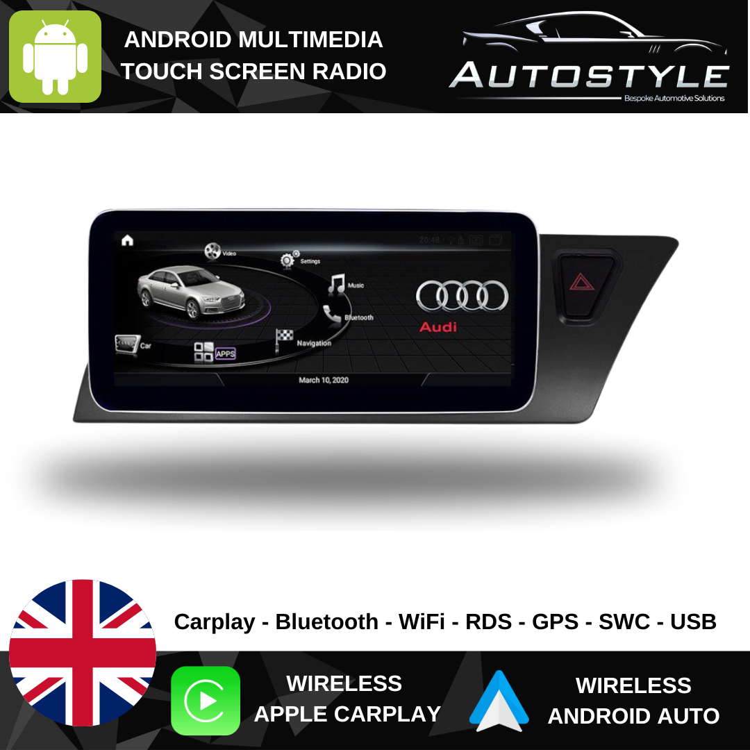 Audi RS4 (2009-2016) Apple CarPlay Android Auto 10.25" Touch Screen RHD