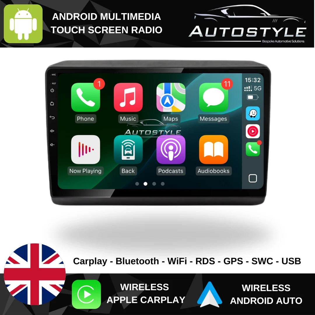 Fiat Ducato - Citroen Relay - Peugeot Boxer Apple Carplay / Android Auto 9" Stereo Upgrade
