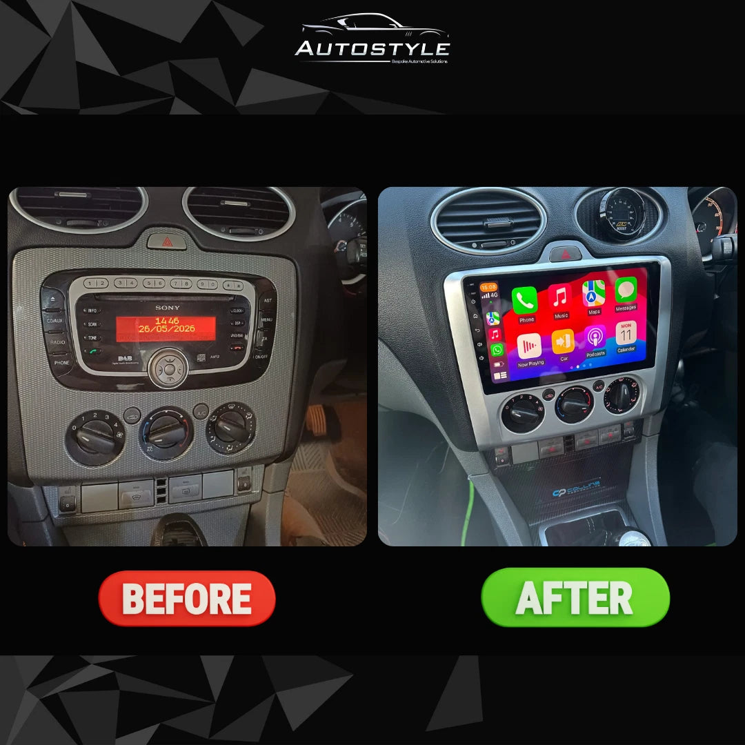 Ford Focus 2 Mk 2 Apple Carplay / Android Auto 9" Stereo Upgrade 2004-2011