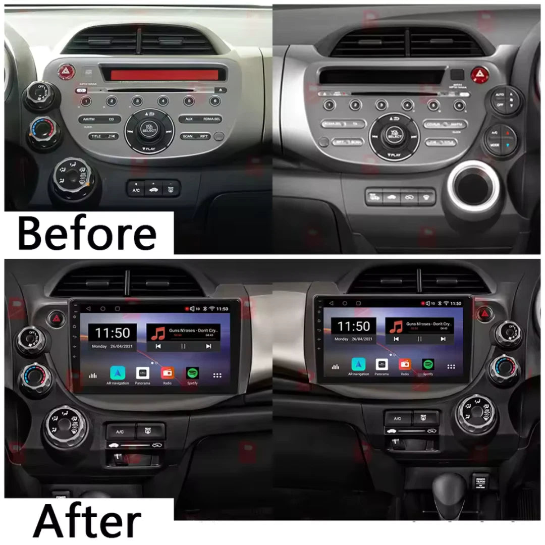 Honda Fit 2 GE Jazz Apple Carplay / Android Auto 10" Stereo Upgrade 2007-2014