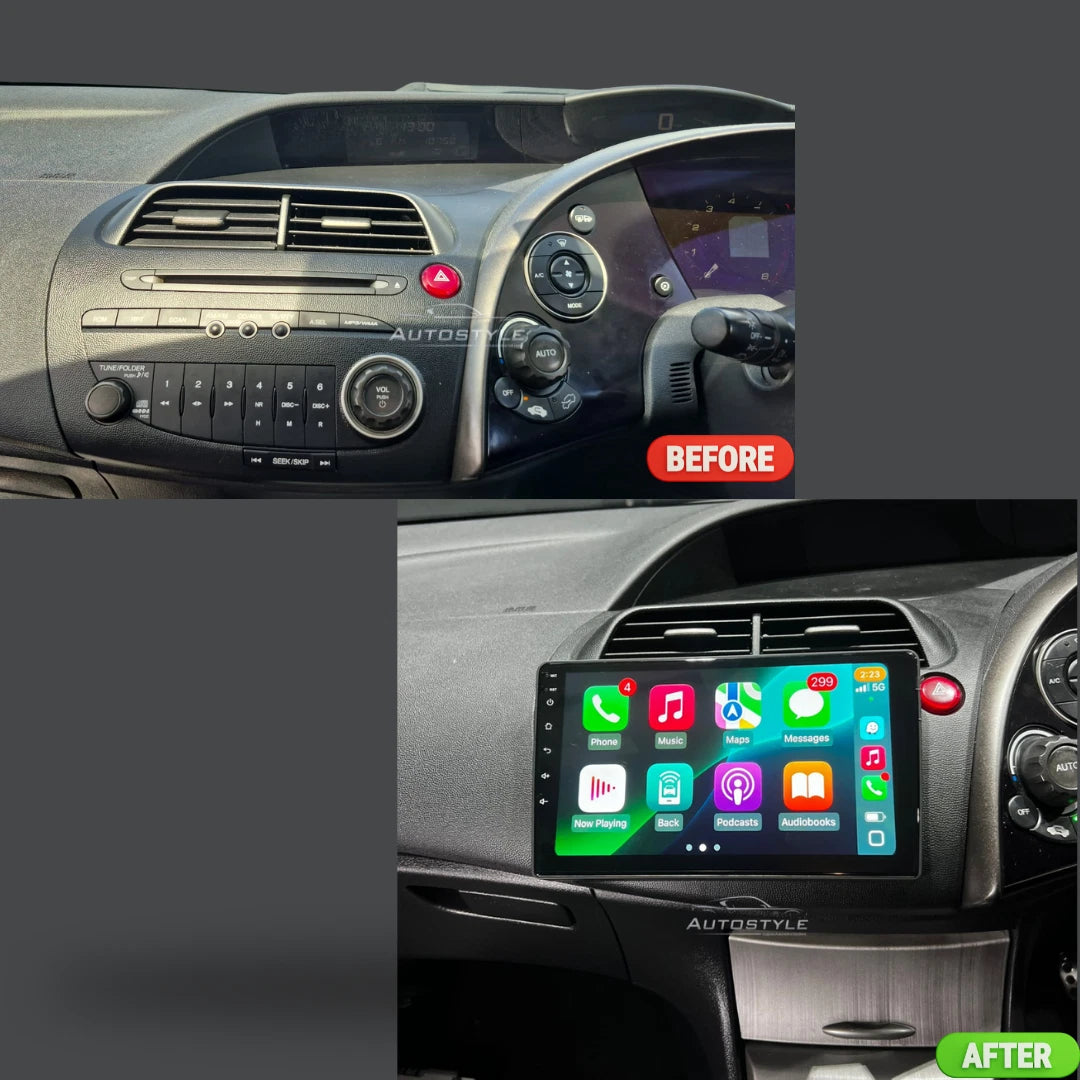 Honda Civic 8 FK Apple Carplay / Android Auto 09" Stereo Upgrade 2005-11