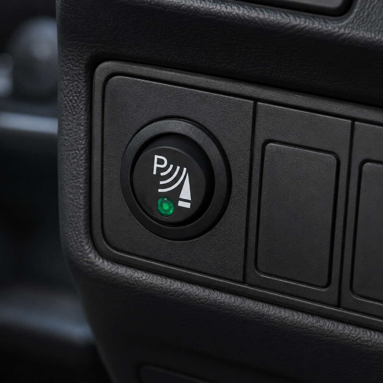 12V Parking Sensor Rocker Switch with Green LED Indicator – Round Panel Mount