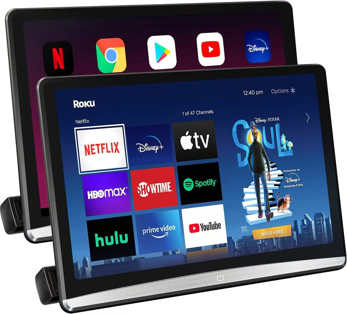 12.4" Android Car Rear Seat Entertainment Headrest Screen Pair