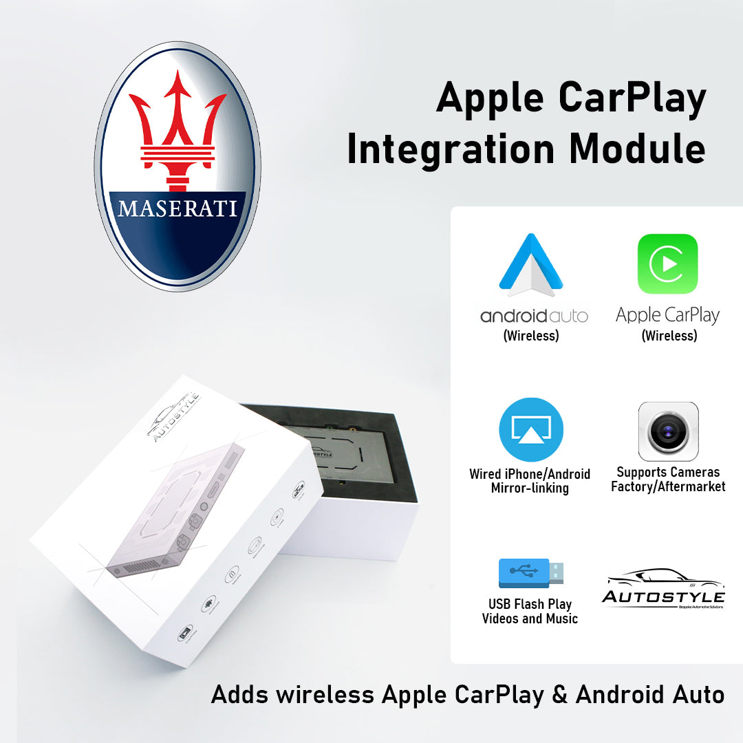 Wireless Apple CarPlay/Android Auto for Maserati Ghibli/Quattroporte (2014-2016)