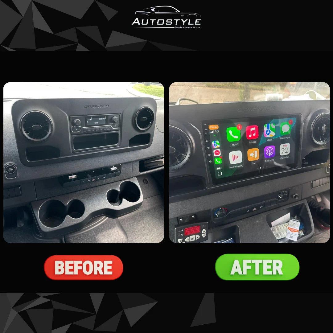 Mercedes-Benz Sprinter W907 Apple Carplay / Android Auto 10" Stereo Upgrade (2018-2023)