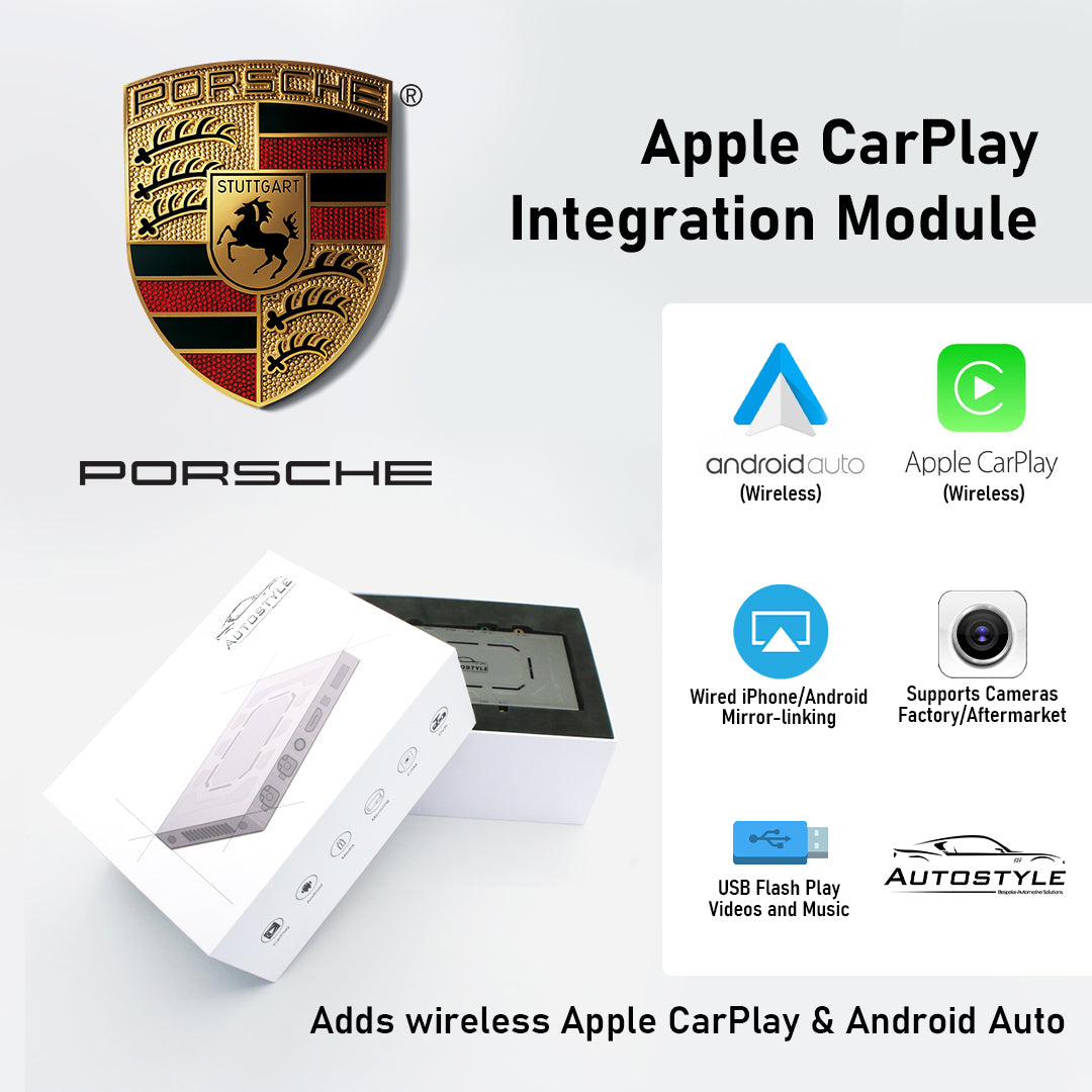 Wireless Apple CarPlay/Android Auto for Porsche 911/Boxster/Cayenne/Macan/Panamera with PCM3.1 (2010-2016)