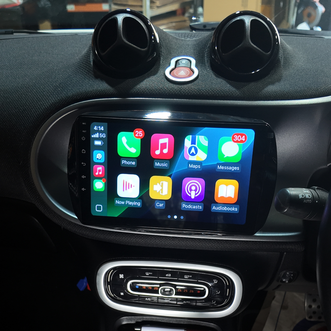 Mercedes-Benz Smart for Two/Four Apple Carplay / Android Auto 9" Stereo Upgrade