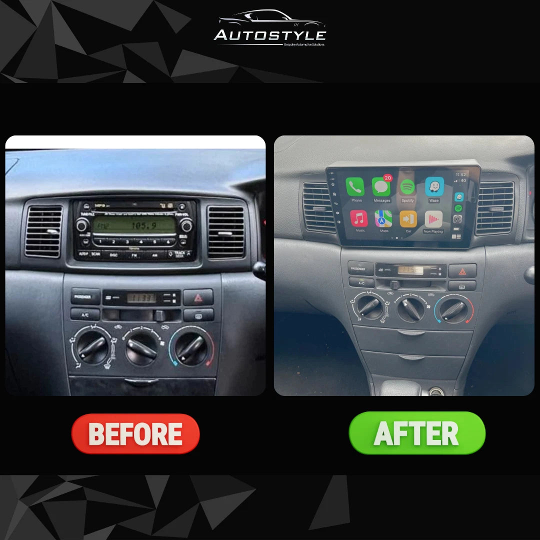 Toyota Corolla E130 E120 Apple Carplay / Android Auto 9" Stereo Upgrade 2002-