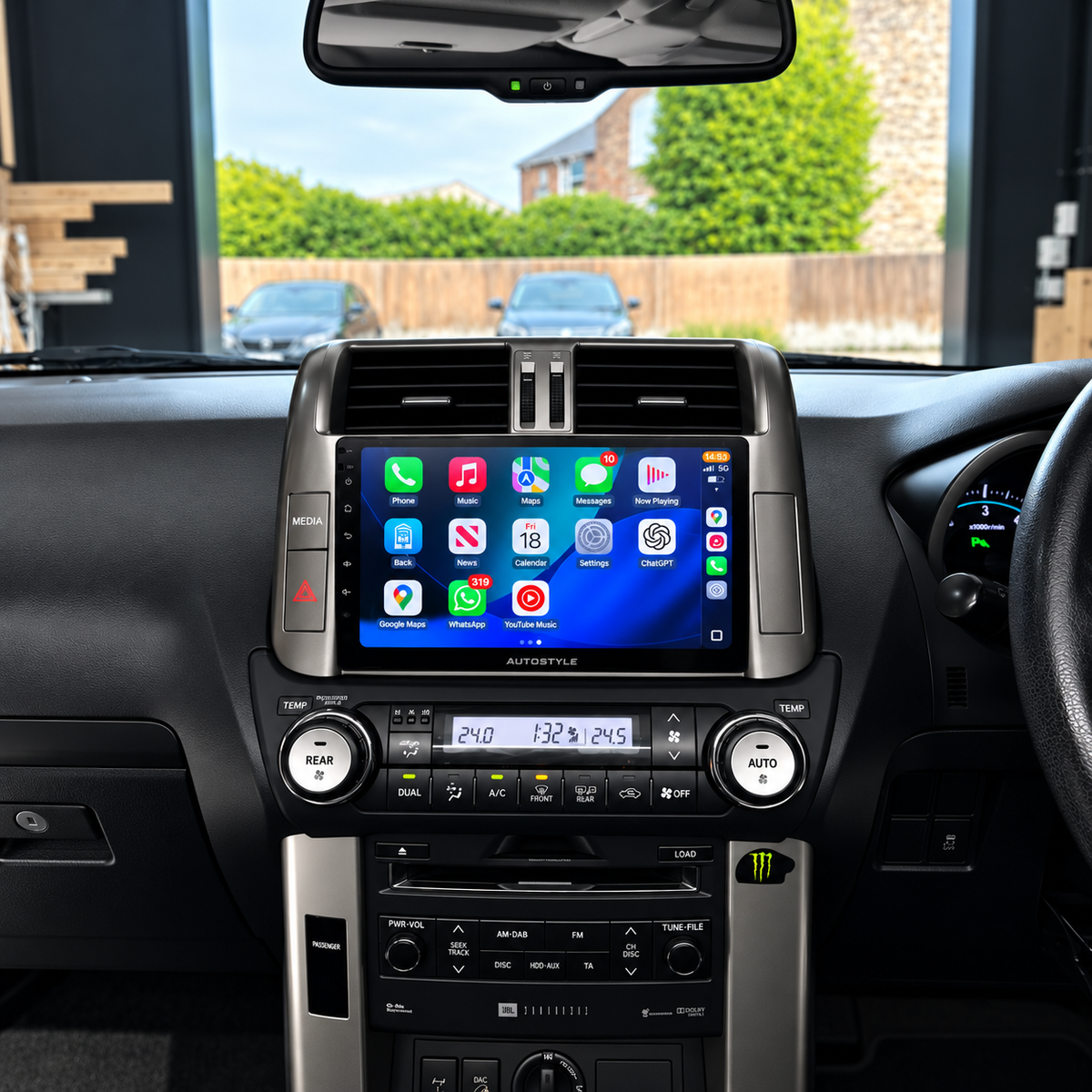 Toyota Land Cruiser Prado 150 Apple Carplay / Android Auto 9" Stereo Upgrade 2009-2013