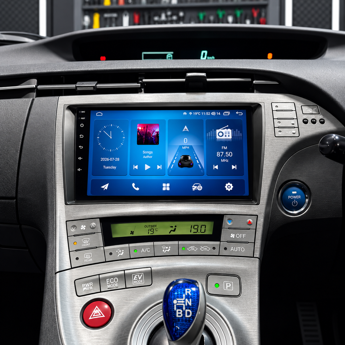 ゆ*き様 30プリウス Android14 CarPlay ディスプレイオーディ Toyota Prius XW30 Apple Carplay / Android Auto 9