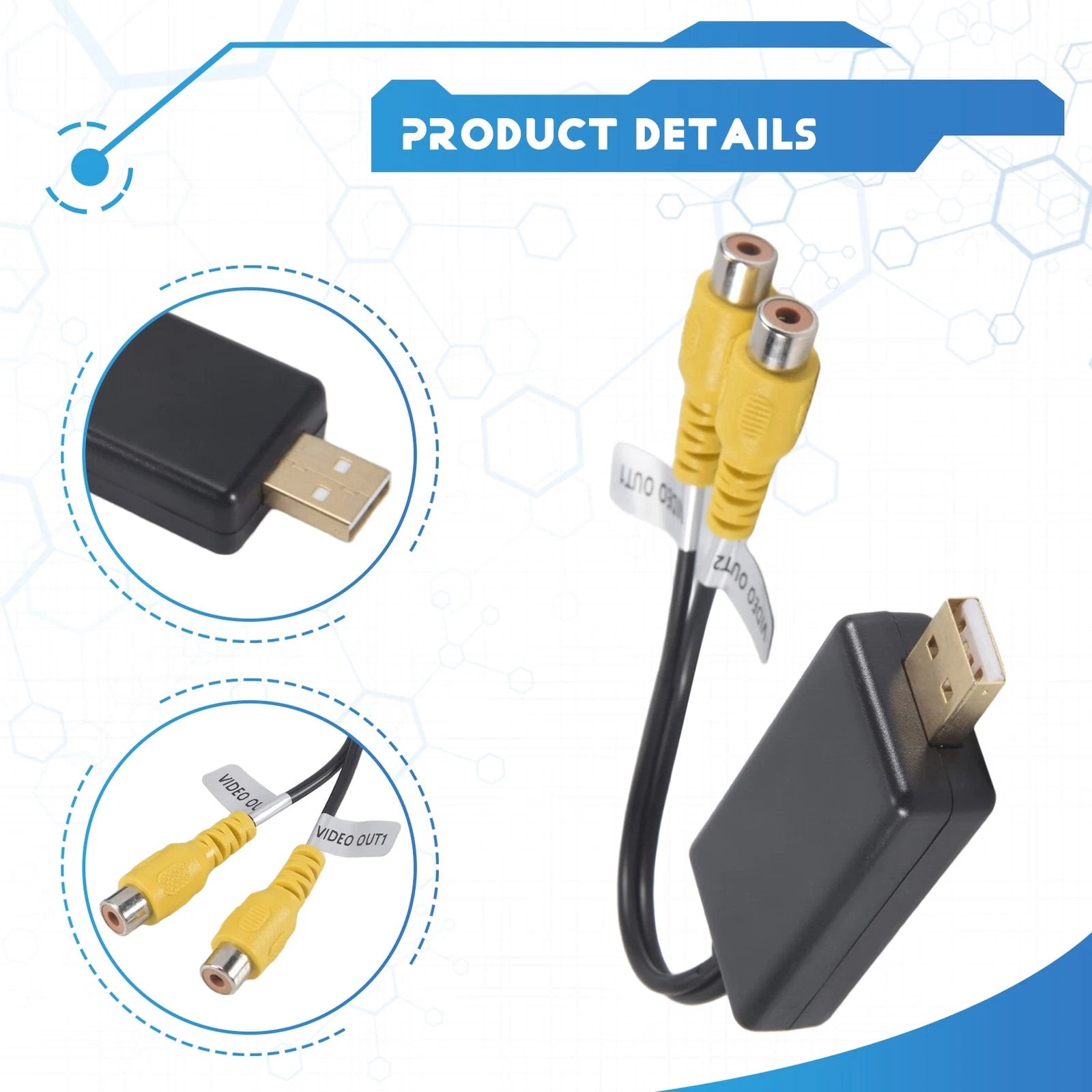 Video Output USB Adapter for Car Android Screen CVBS HDMI