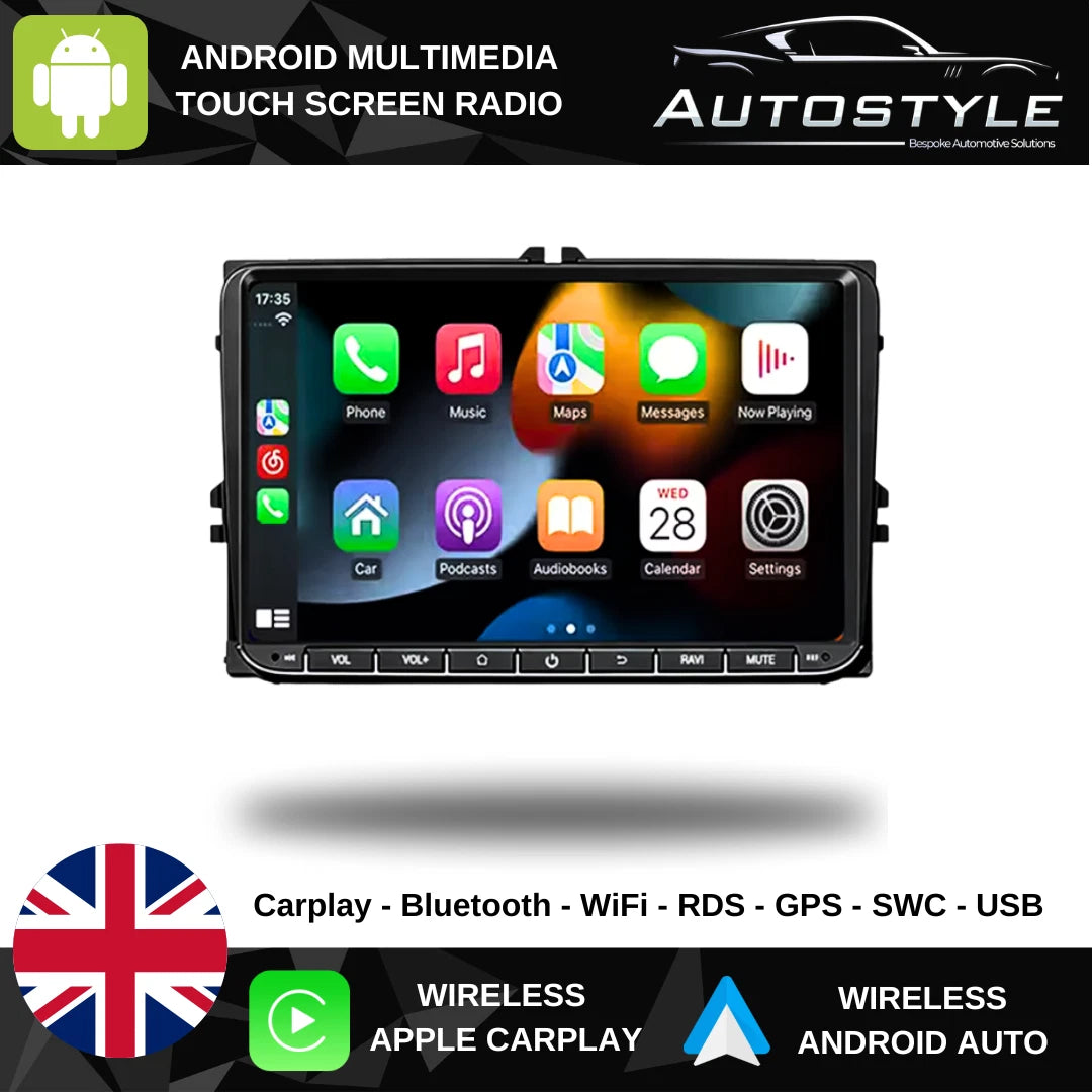 VW / Seat / Skoda UNIVERSAL Apple Carplay / Android Auto 9" Stereo Upgrade