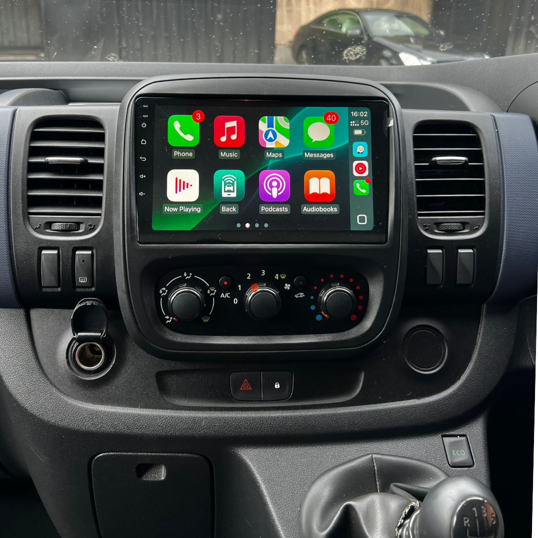 Vauxhall Opel Vivaro Renault Trafic Apple Carplay / Android Auto 9" Stereo Upgrade