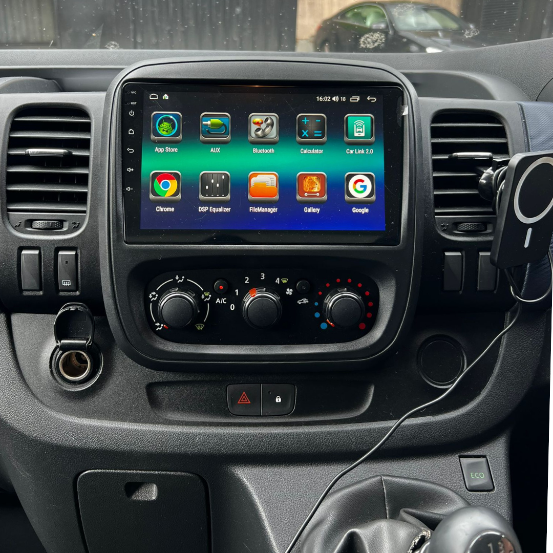 Vauxhall Opel Vivaro Renault Trafic Apple Carplay / Android Auto 9" Stereo Upgrade