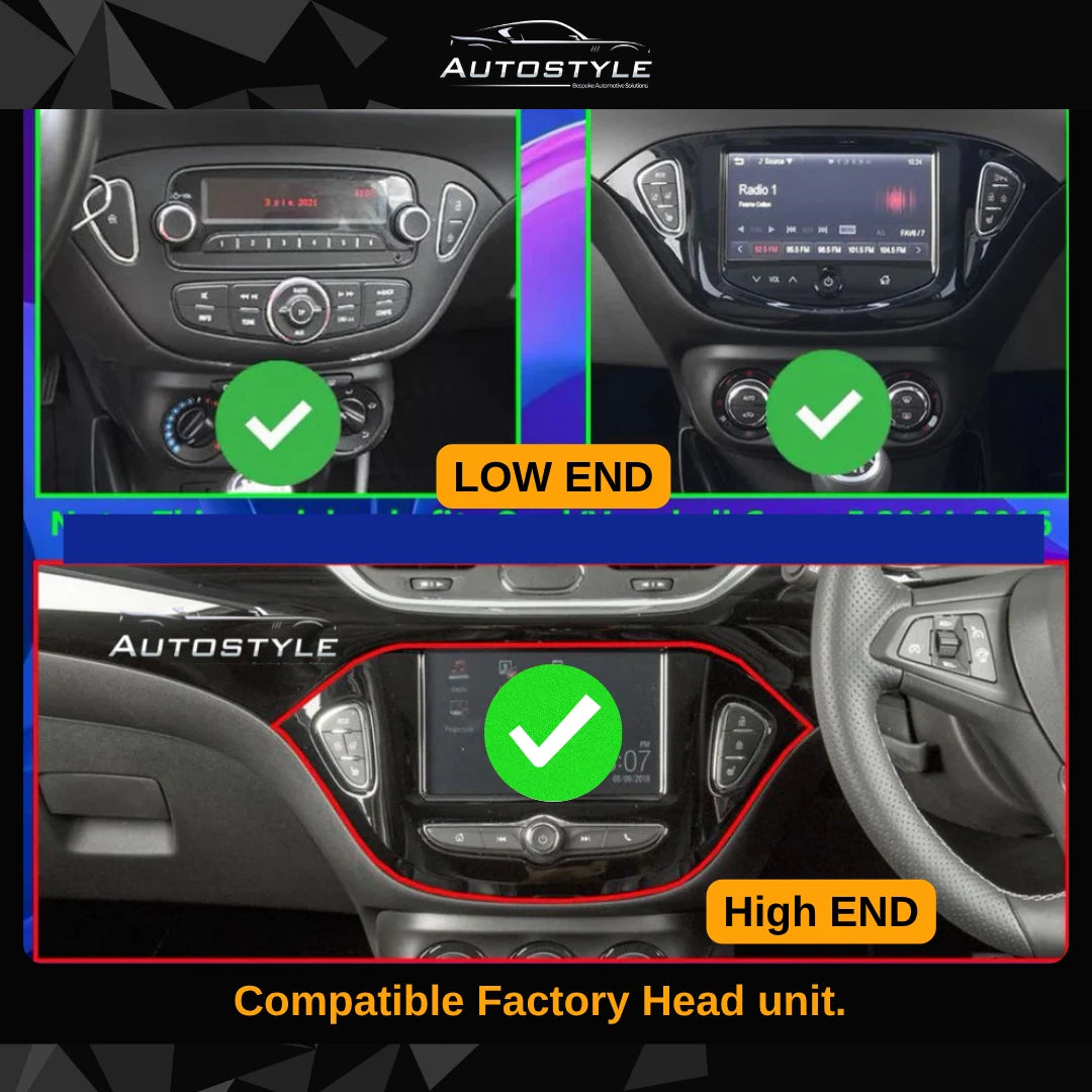 Vauxhall Corsa Apple Carplay / Android Auto 9" Stereo Upgrade 2014-2019