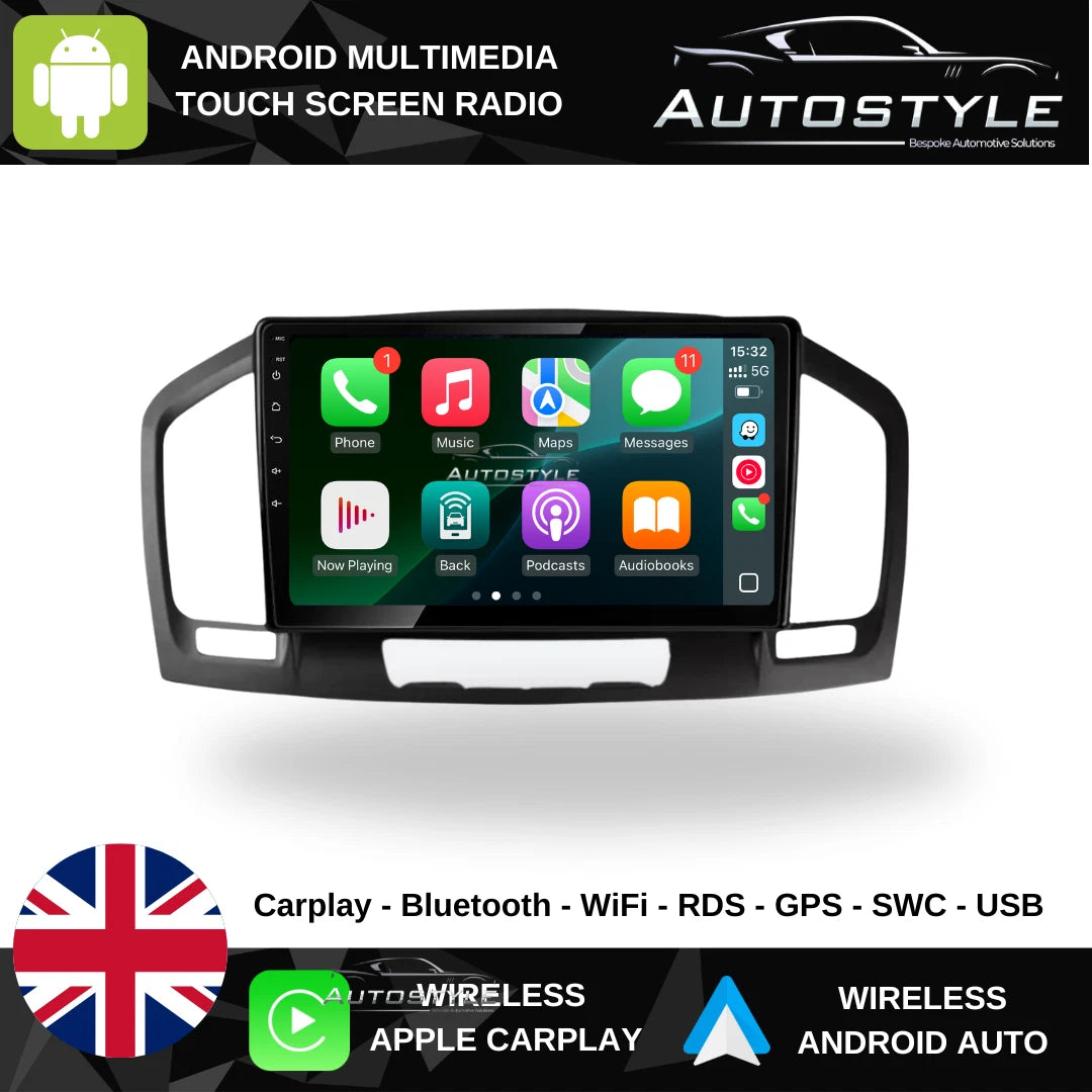 Vauxhall Insignia Apple Carplay / Android Auto 9" Stereo Upgrade 2009-2013