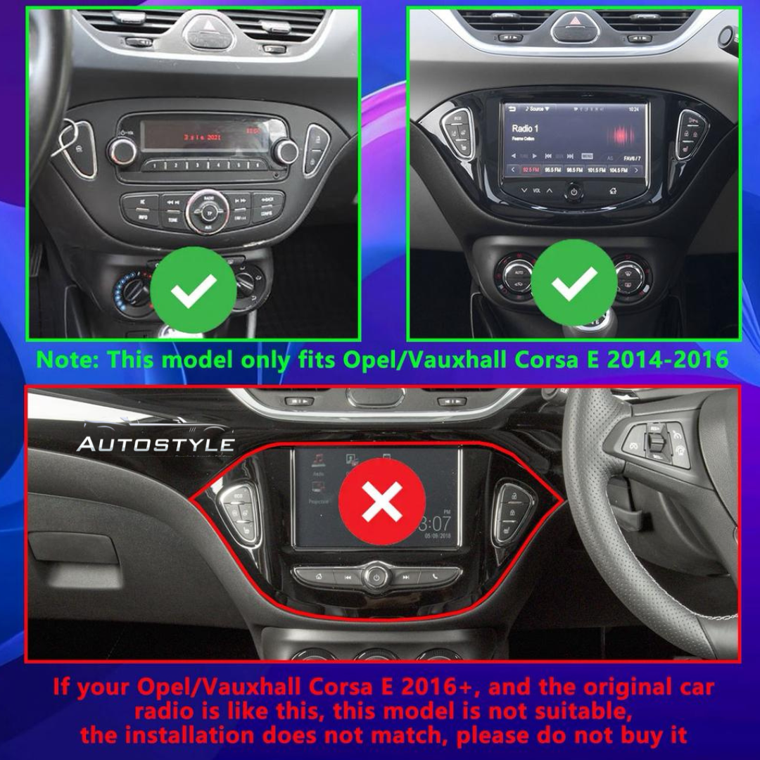 Vauxhall Corsa Apple Carplay / Android Auto 9" Stereo Upgrade 2014-2019