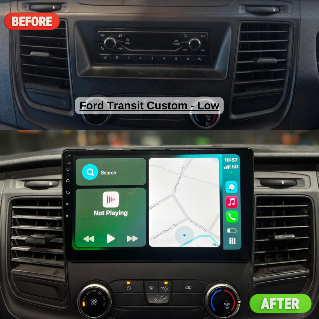 Ford Transit Custom Apple Carplay / Android Auto 10" Stereo Upgrade