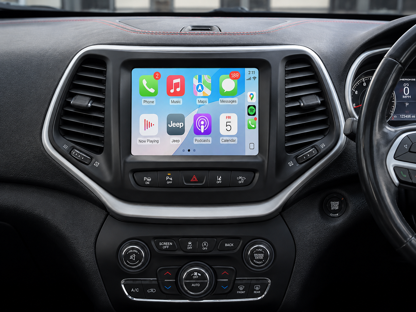 Wireless Apple CarPlay/Android Auto for JEEP Cherokee/Commander/Compass/Grand Cherokee (2014-2020)