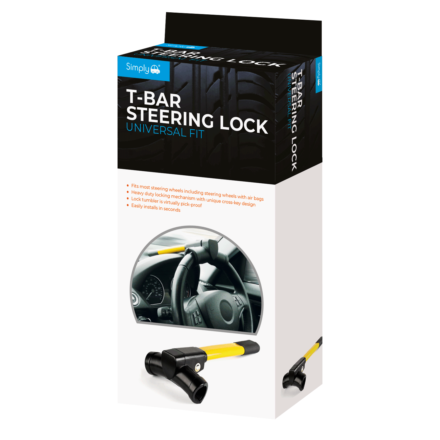 T-Bar Steering Lock - AUTOSTYLE UK