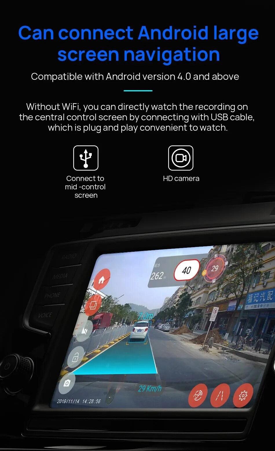 W7 1080P HD DVR DASH CAMERA ADAS FOR ANDROID SCREENS - AUTOSTYLE UK