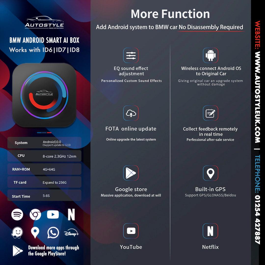 BMW ID6/ID7/ID8 Android Smart AI Box for cars with OEM Apple CarPlay - AUTOSTYLE UK
