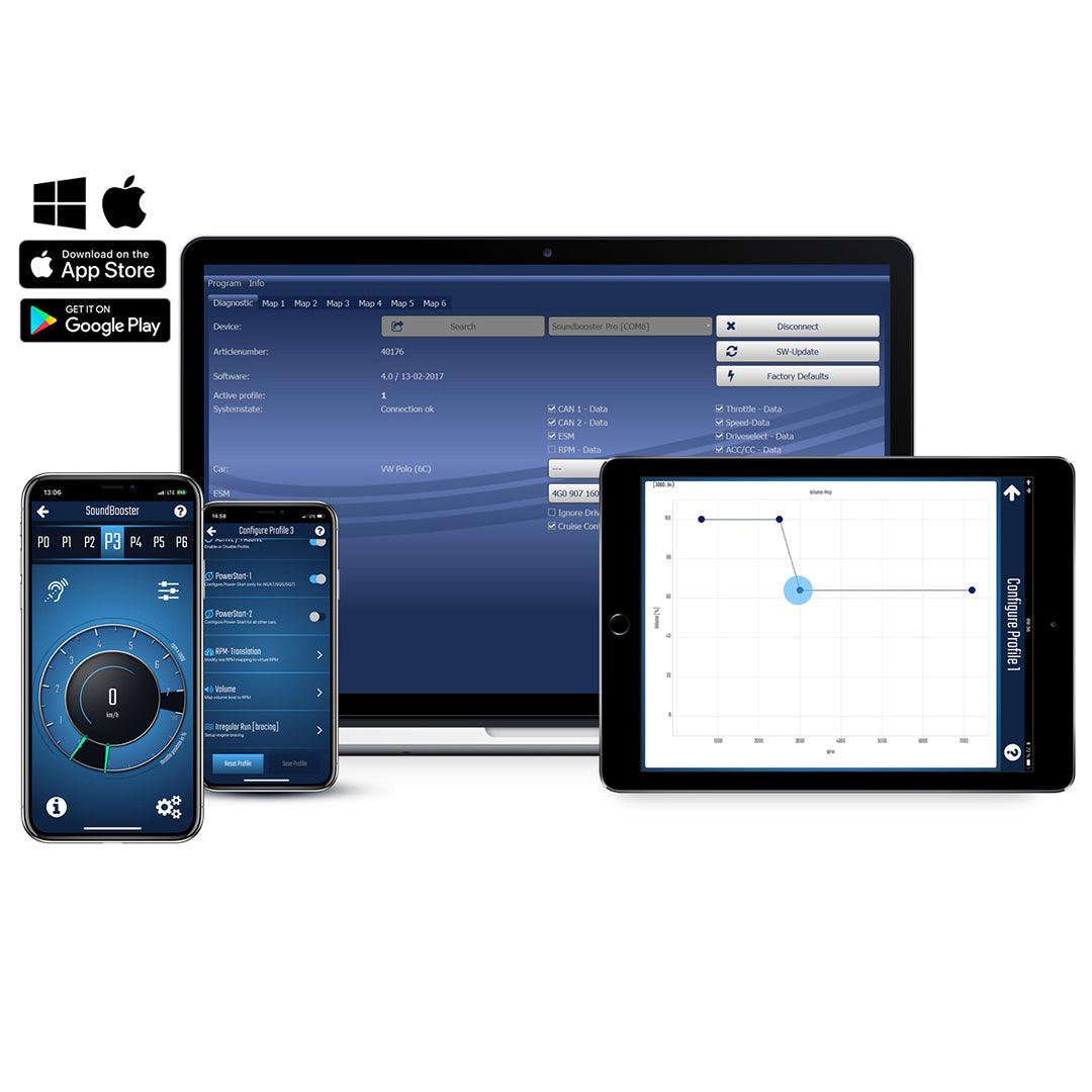 Kufatec Universal Active Sound Booster Kit with APP Control - AUTOSTYLE UK